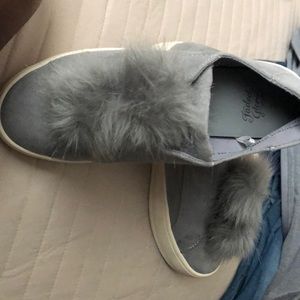 Gray loafer shoe